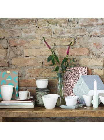 Villeroy & Boch 6er Set Frühstückstassen mit Untertassen Flow 250 ml in weiß