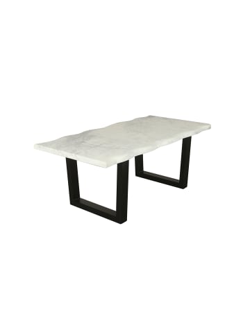 byLiving Couchtisch STONE in Marmor weiß - 115 x 60, H 46cm