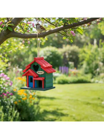Deko Vogelhaus in Bunt – (B)20 x (H)21 x (T)13,5 cm