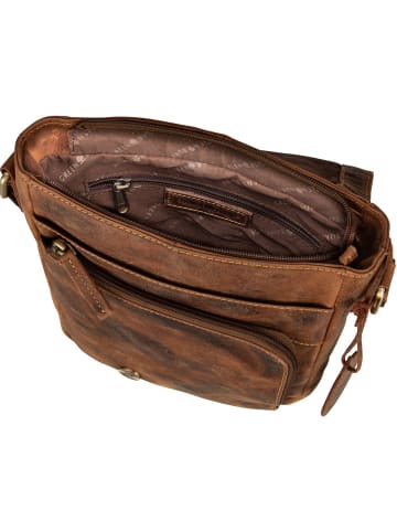 Greenburry Umhängetasche Vintage 1540 Revolver Bag S in Sattelbraun