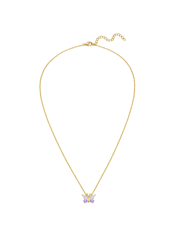 Rafaela Donata Halskette Schmetterling aus Sterling Silber mit Zirkonia in gelbgold