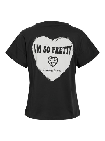 Noisy may Design T-Shirt mit Herz-Print und Schriftzug Local Love Club in Schwarz