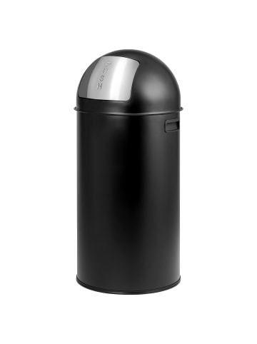 eluno Pushmülleimer 35 Liter aus Stahlblech, Retro Abfalleimer mit abnehmbarem Deckel