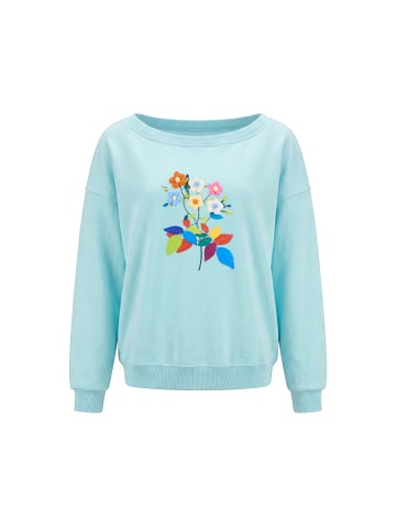 IZIA Women Sweatshirt in Aqua
