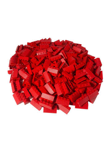 LEGO 2x4 Dachsteine Dach Rot 3037 100x Teile - ab 3 Jahren in red