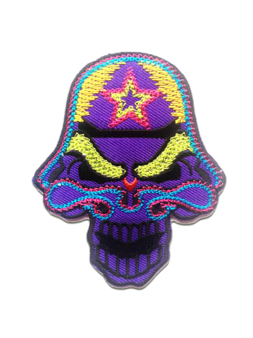 Catch the Patch Army Military TotenkopfApplikation Bügelbild inLila