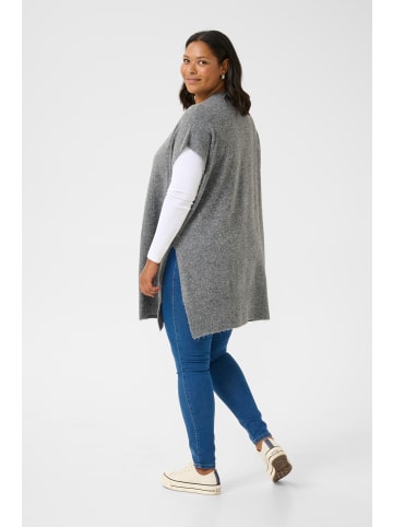 KAFFE curve Poncho KCannett Loose fit in Dark Grey Melange