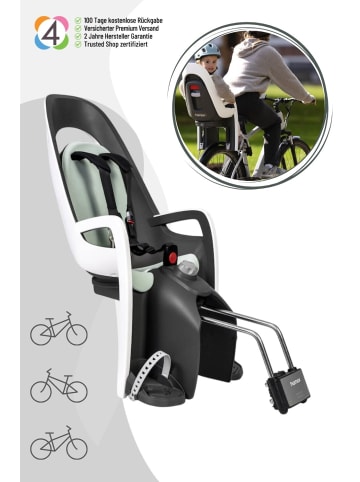 Hamax Hamax Caress Fahrradkindersitz mit Rahmenbefestigung - Farbe: Weiß / Miint