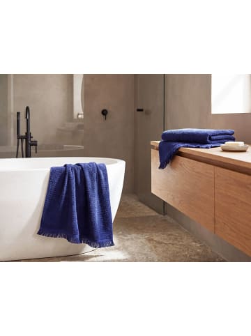 Beliani 2er-Set Handtuch ATIU in Blau