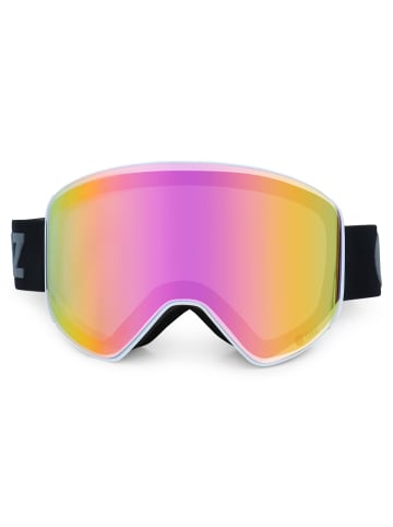 YEAZ APEX Magnet-Ski-Snowboardbrille pink verspiegelt/weiß in weiß