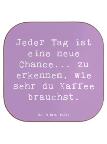 Mr. & Mrs. Panda Untersetzer Spruch Motivation und Kaffee mit Sp... in Lavendeltraum