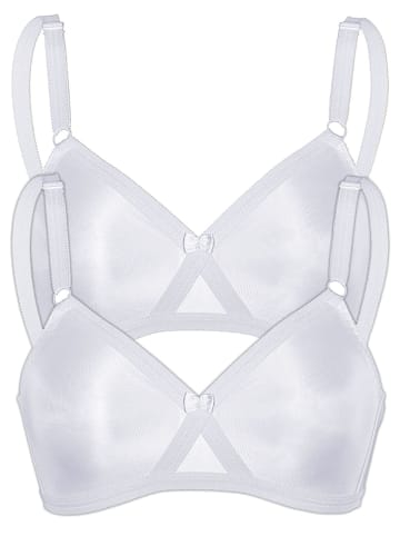 Sassa 2er Sparpack Soft BH ohne Bügel in Weiss Weiss