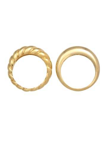 Elli Ring 925 Sterling Silber Ring Set, Twisted in Gold