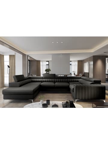 MF Design Luisa Recamiere Links in Dunkelgrau -  (L) 202 x (B) 347 x (H) 92 cm