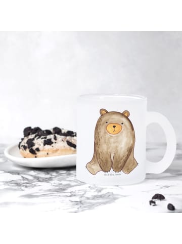 Mr. & Mrs. Panda Teetasse Bär sitzend ohne Spruch in Transparent