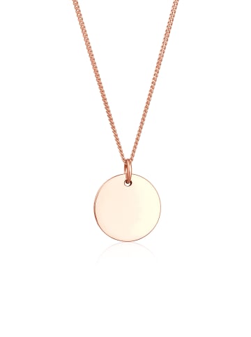 Elli Halskette 925 Sterling Silber Geo, Plättchen in Rosegold