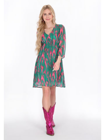 IZIA Women Dress in green multicolor