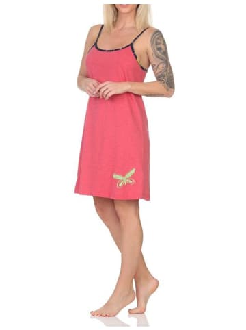 NORMANN Spaghetti Nachthemd Neglige - 85888 in rot