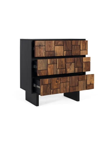 Giner y Colomer Kommode aus massivem Mangoholz und Metallrahmen in Brown