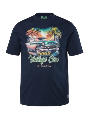 Men Plus Kurzarm T-Shirt in navy blau