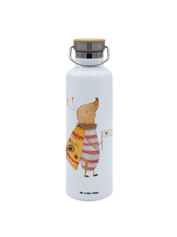 Mr. & Mrs. Panda Trinkflasche Aus Edelstahl Nachtfalter Fähnchen... in Weiß