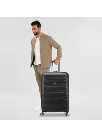 Delsey Meteor 4 Rollen Trolley L 78 cm mit Dehnfalte in black