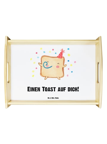 Mr. & Mrs. Panda Tablett Toast Party mit Spruch in Weiß
