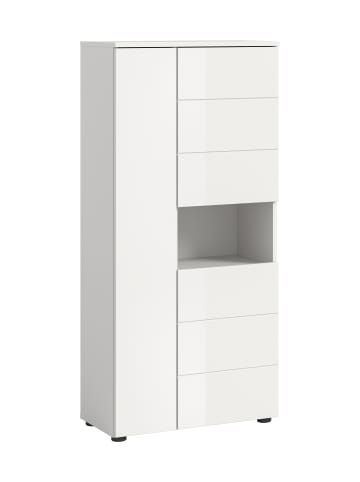 xonox.home Standschrank  (B/H/T: 60x133x34 cm) in weiß hochglanz
