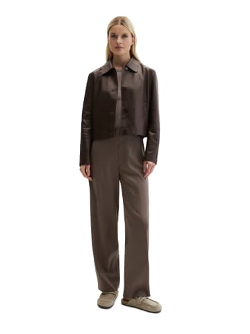 Marc O'Polo Lederjacke fitted in Burnt Coffee