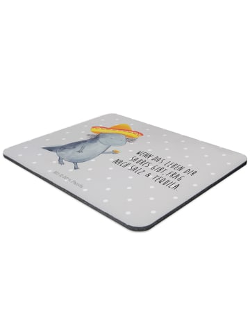 Mr. & Mrs. Panda Mousepad Axolotl Tequila mit Spruch in Grau Pastell