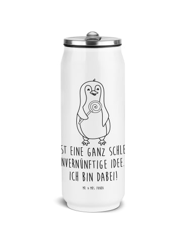 Mr. & Mrs. Panda Getränkedosen Trinkflasche Pinguin Lolli mit Sp... in Weiß