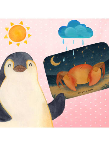 Mr. & Mrs. Panda Badematte Sternzeichen Krebs Design ohne Spruch in Weiß