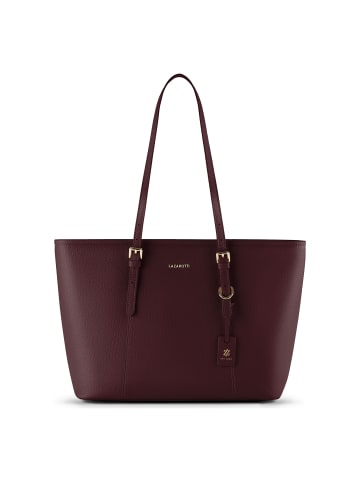 Lazarotti Bologna Leather XL Shopper Tasche Leder 35 cm burgundy