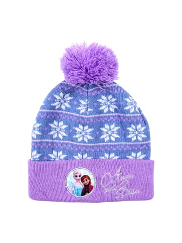 Disney Frozen 3-tlg. Winter Mütze Set: Disney Frozen in Lila