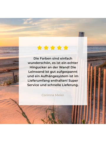 MuchoWow Leinwand bilder Sonnenuntergang Strand (BxH)