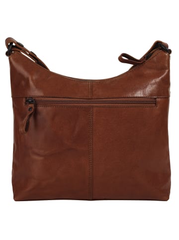 SPIKES & SPARROW Umhängetasche echt Leder in cognac