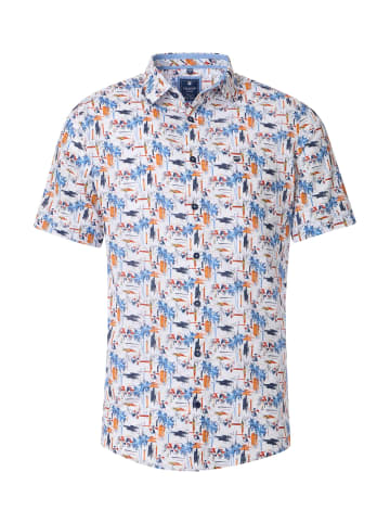 Redmond Comfort Fit Kurzarmhemd in Orange