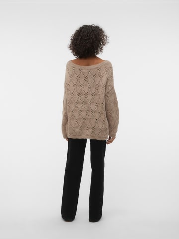 Vero Moda Strickpullover in Silver Mink