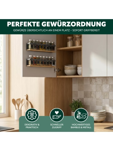 eluno Gewürzregale 2er Set ca. 38 x 8 x 6,5 cm (B/H/T)
