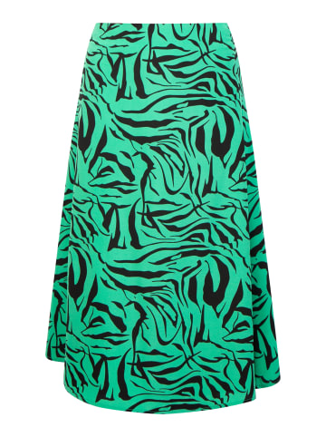 faina Damen Midirock in Grün Schwarz