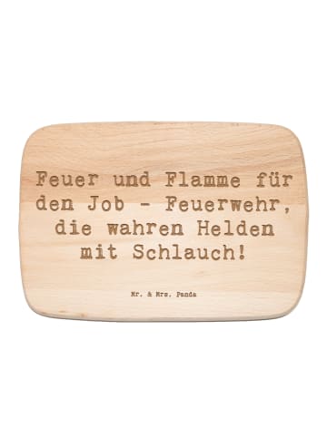 Mr. & Mrs. Panda Frühstücksbrettchen Spruch Feuerwehrmann Helden... in Transparent