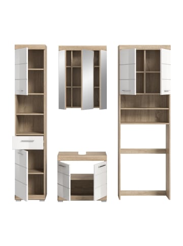 ebuy24 Badmöbelset Lambada Weiß 190 x 34 cm