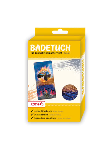 Kinder-Badetuch Monstertruck Fire in Orange