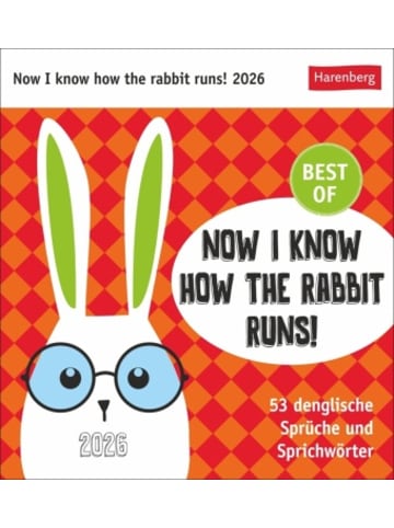Harenberg Kalender - Now I know how the rabbit runs Postkartenkalender 2026 - 53 denglisc
