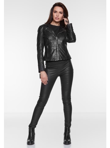 JILANI Damen Lederjacke in Schwarz