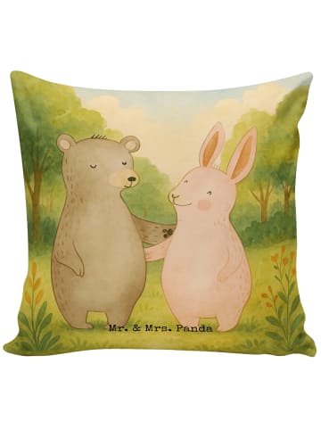 Mr. & Mrs. Panda Kuschelkissen Bär und Hase Umarmen Design ohne ... in Weiß