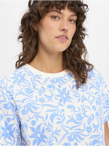 Marie Lund Kleid in weiß blau - 0002