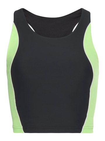 LASCANA ACTIVE Crop-Top in schwarz/grün