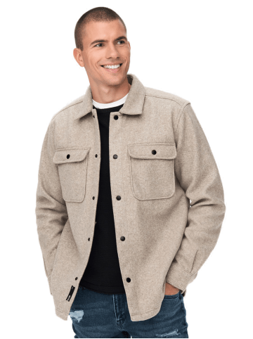 Only&Sons Hemd ONSASH in Beige