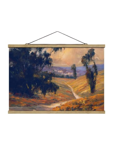 WALLART Stoffbild mit Posterleisten - Landschaft am Nachmittag II in Orange